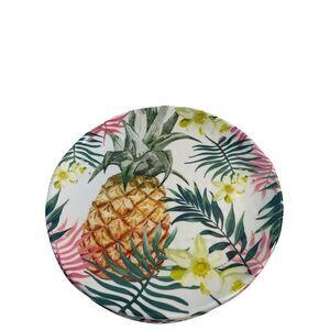 Island Entertaining by Nicole Melamine 11" plates Pineapples x4 new